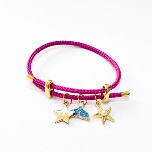 Hot Pink Charms Bracelet